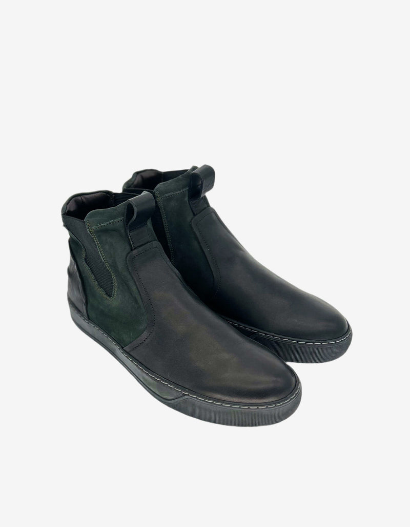 Lanvin Grey 'Chelsea Boot' Style Hi Top Trainers AM5MBCBVGC5B1 1017 GRIS