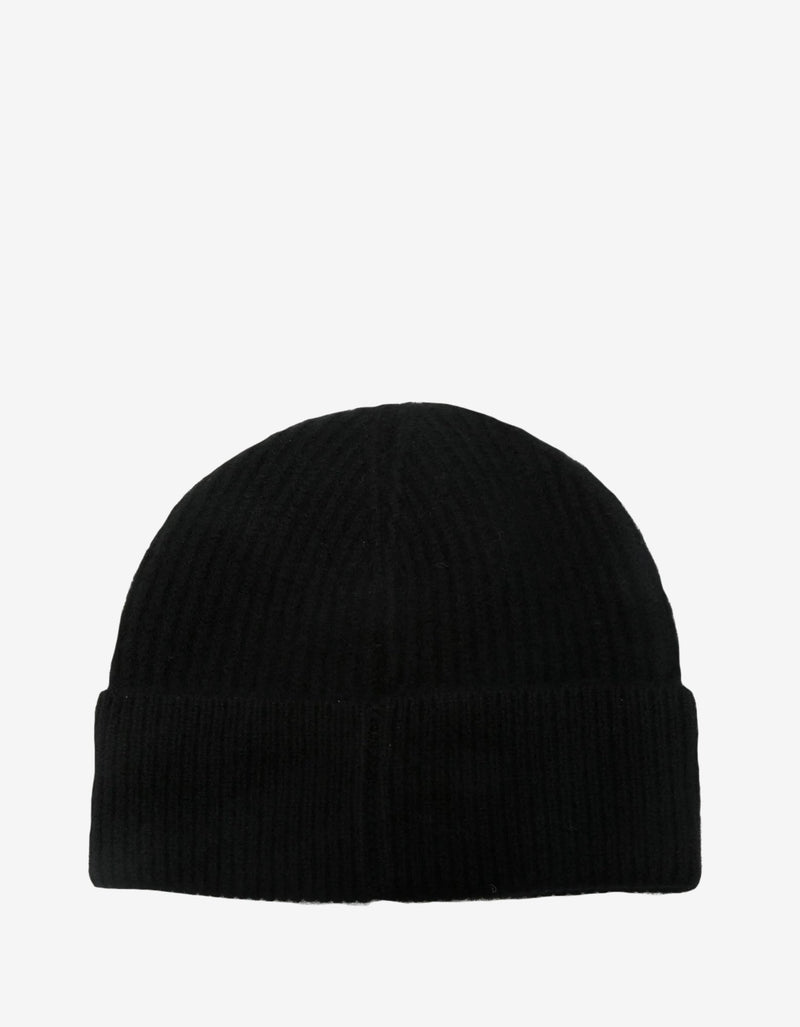 Casablanca Black Cardigan Wool Beanie