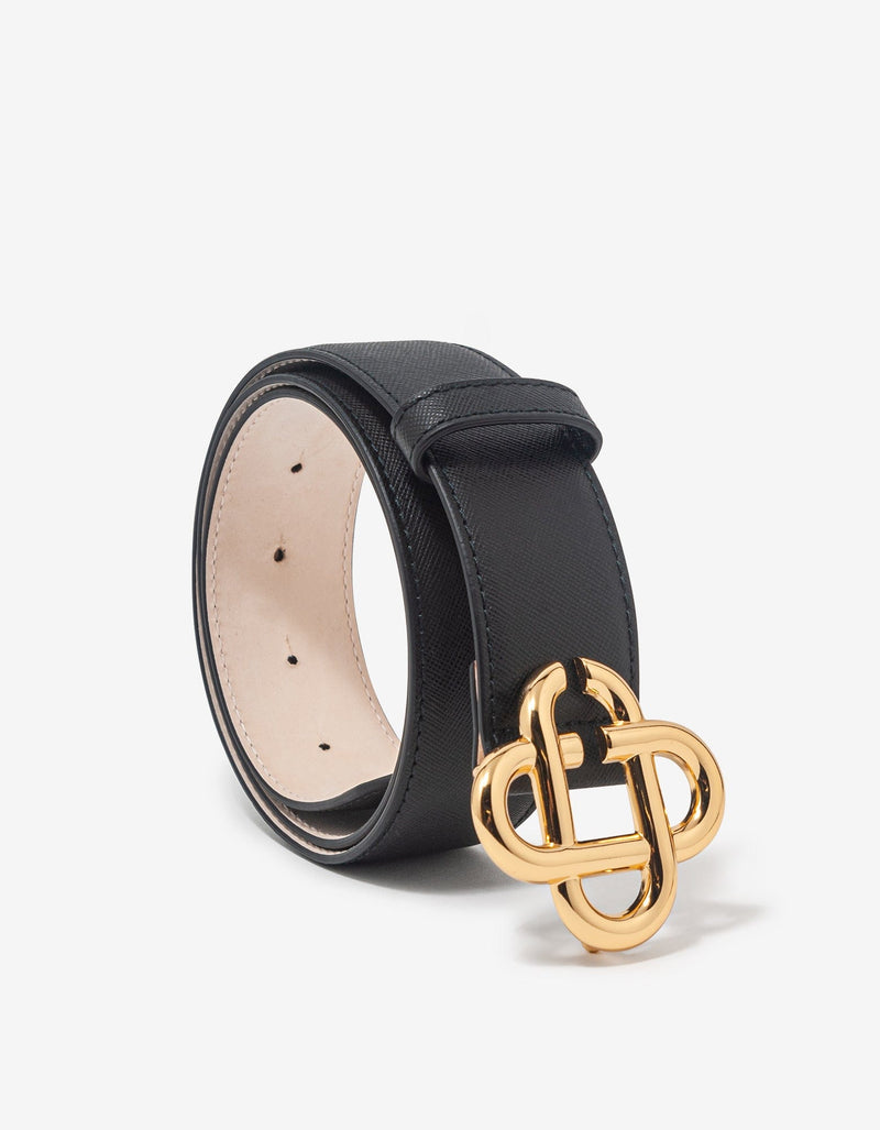 Casablanca Black CC Logo Buckle Belt