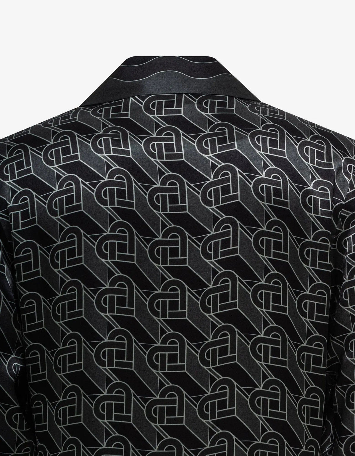 Casablanca Black Heart Monogram Silk Shirt