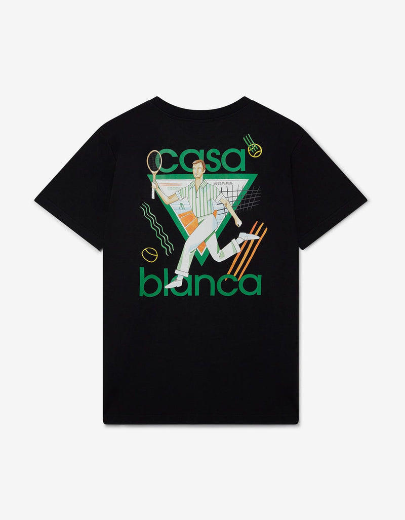 Casablanca Black Le Jeu Print T-Shirt