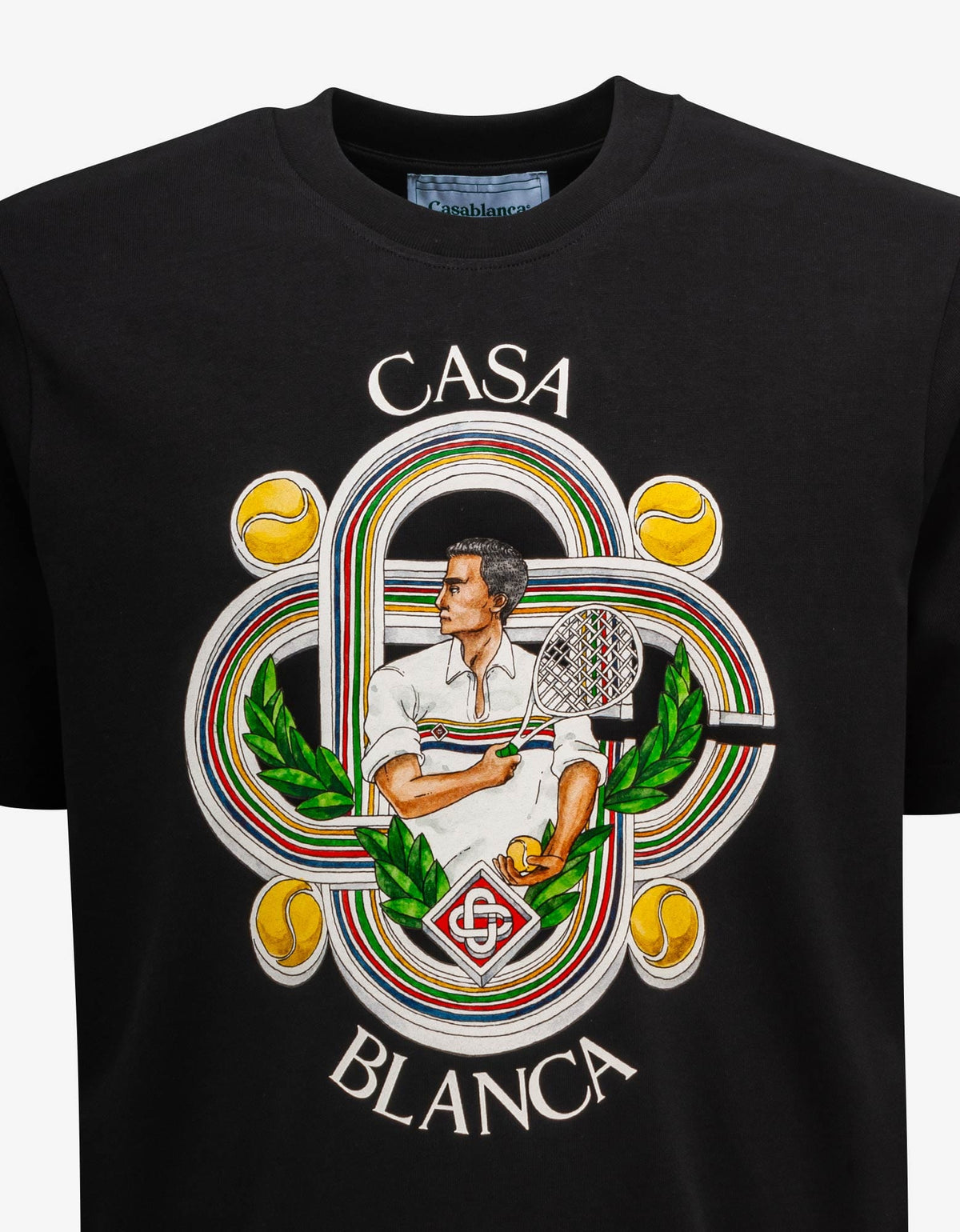 Casablanca Black Le Joueur Print T-Shirt