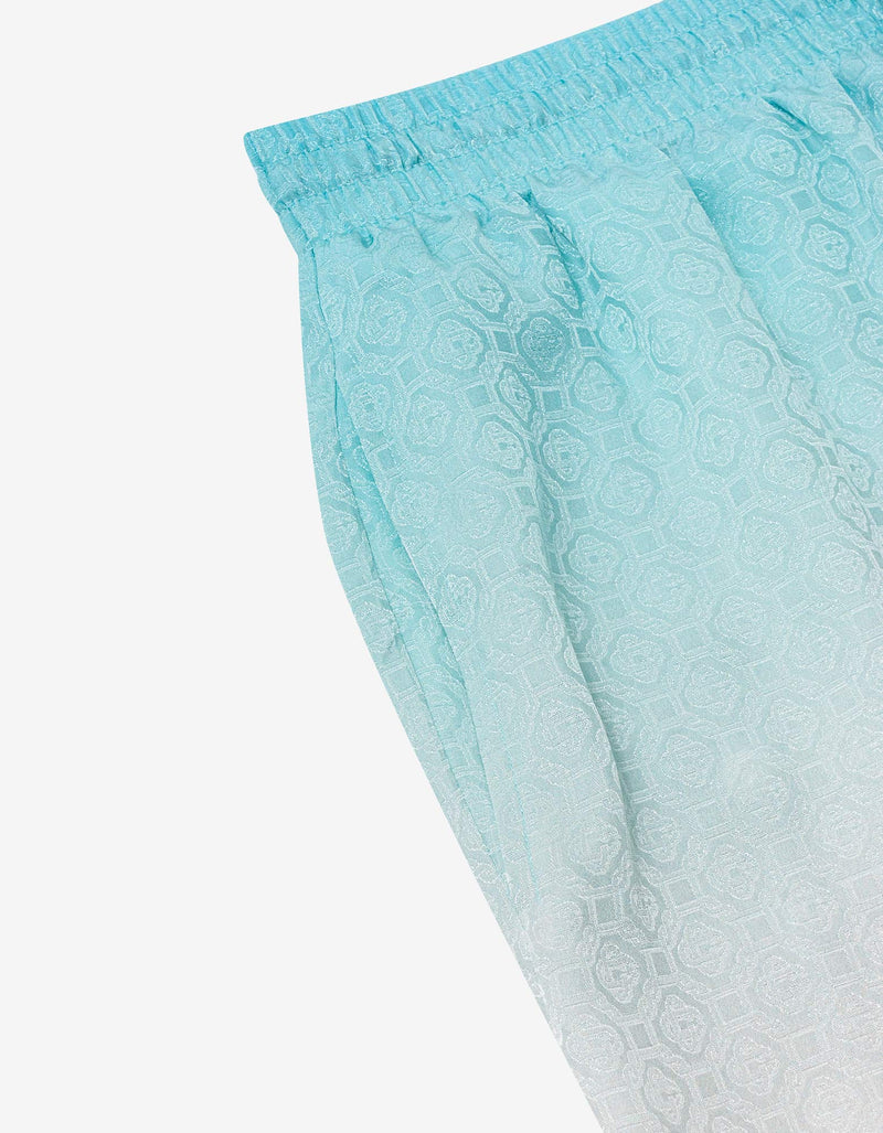 Casablanca Blue Alebrije Armadillo Silk Shorts