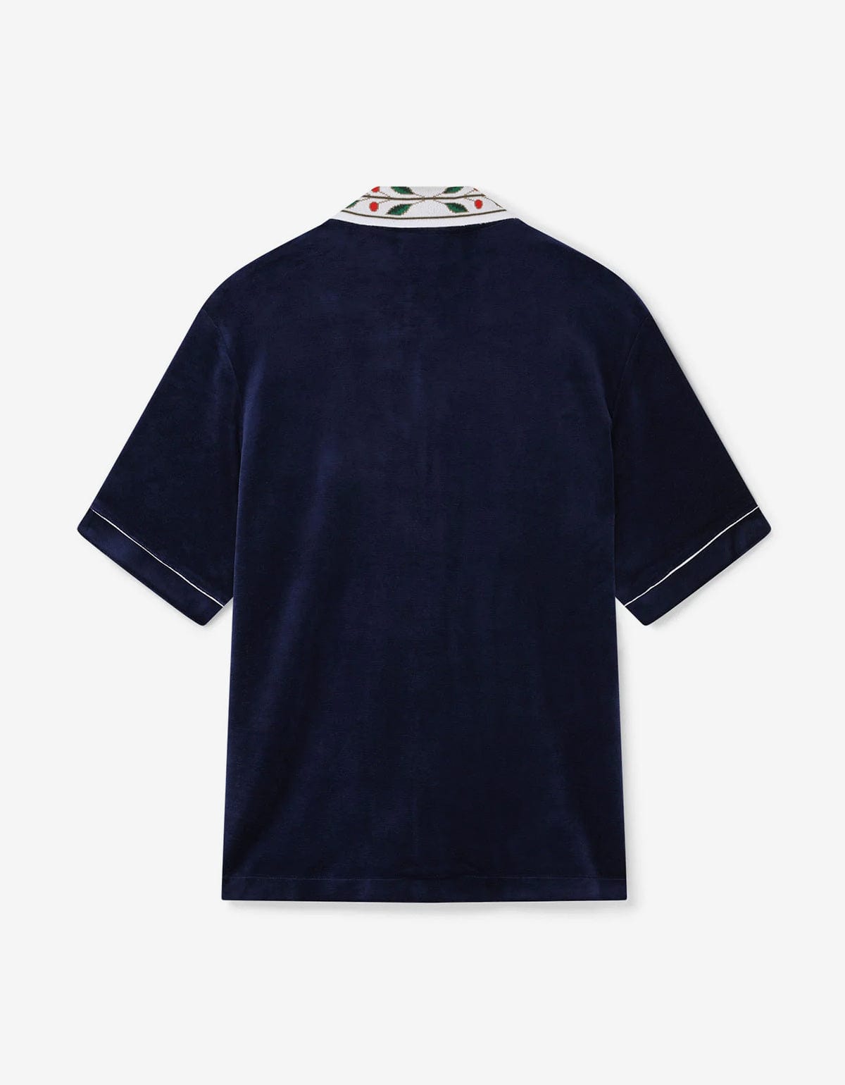 Casablanca Blue Velour Laurel Shirt