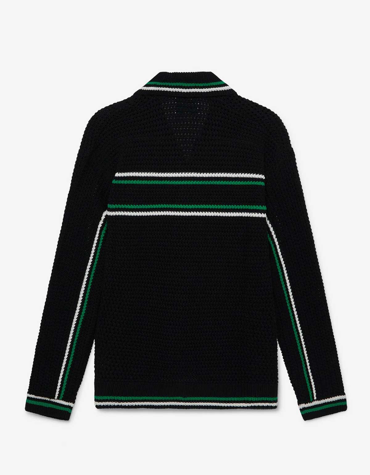 Casablanca Casablanca Black Crochet Tennis Shacket