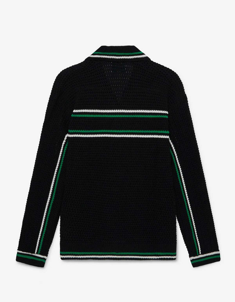 Casablanca Casablanca Black Crochet Tennis Shacket