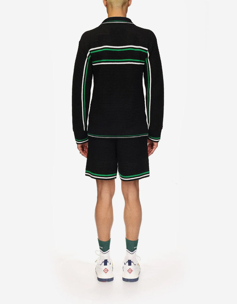 Casablanca Casablanca Black Crochet Tennis Shacket