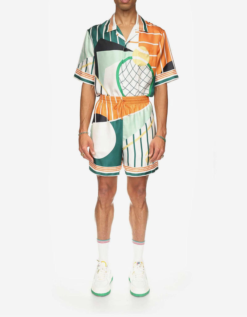 Casablanca Casablanca Court Abstrait Silk Shorts