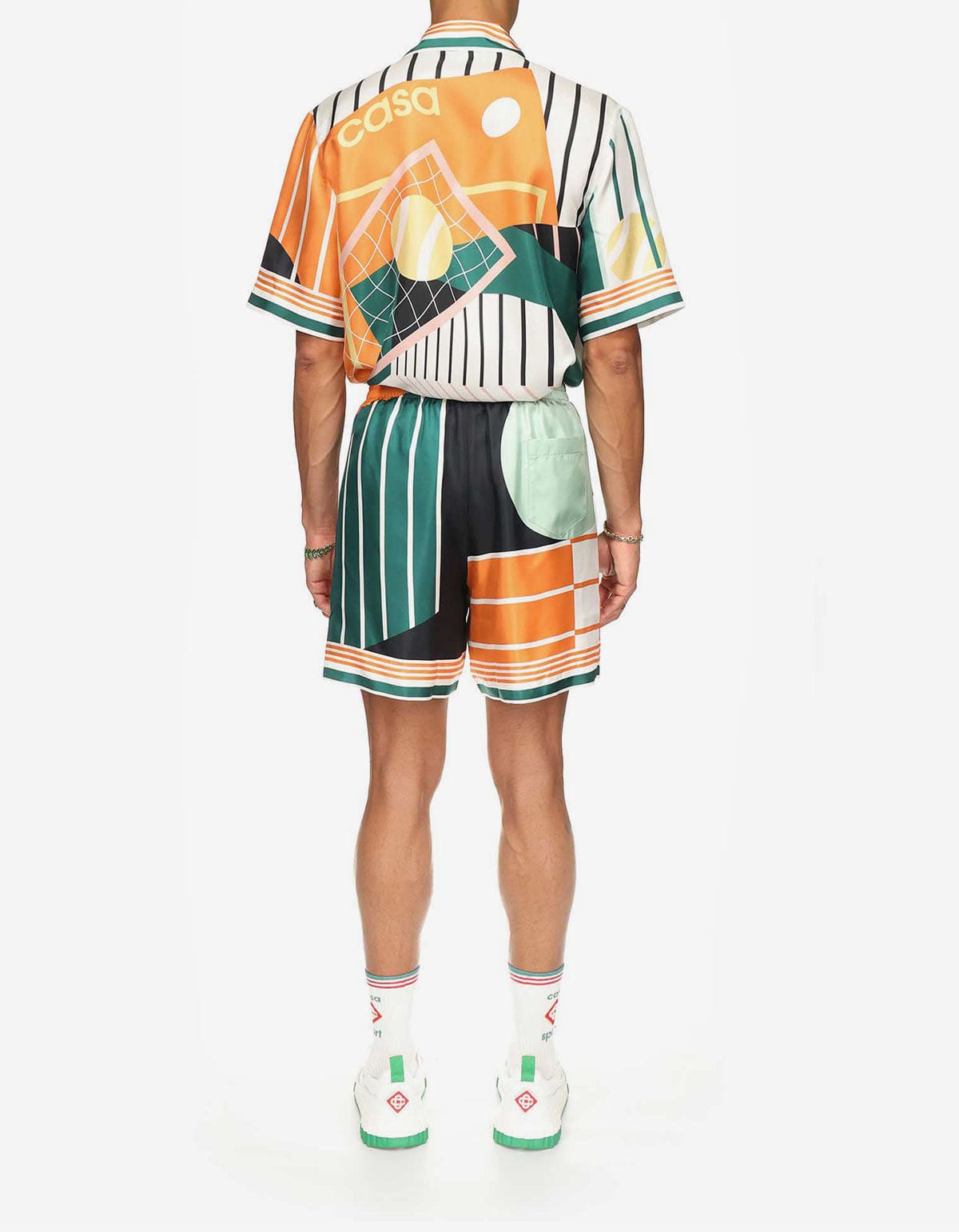 Casablanca Casablanca Court Abstrait Silk Shorts