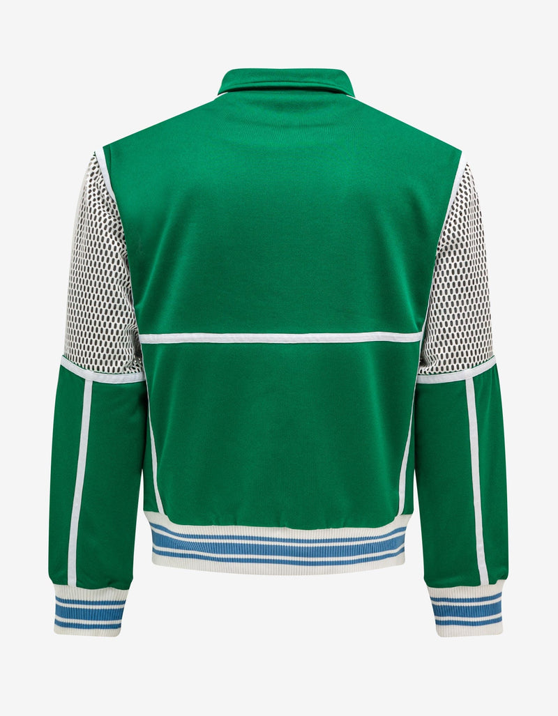 Casablanca Green Interlock Mesh Track Jacket