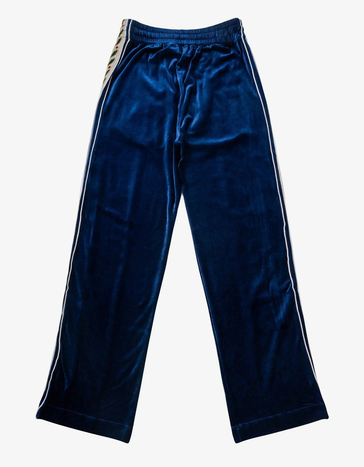 Casablanca Navy Blue Laurel Velour Track Pants