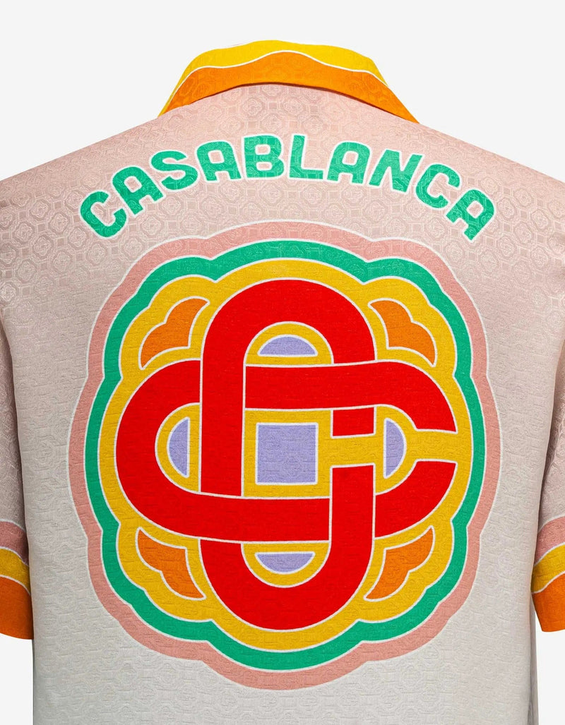 Casablanca Orange Rainbow Monogram Camp Shirt
