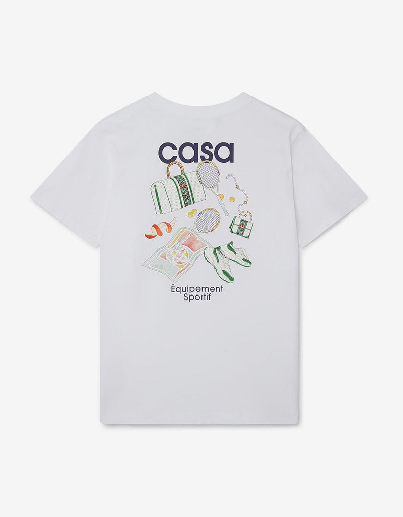 Casablanca White Equipement Sportif Print T-Shirt