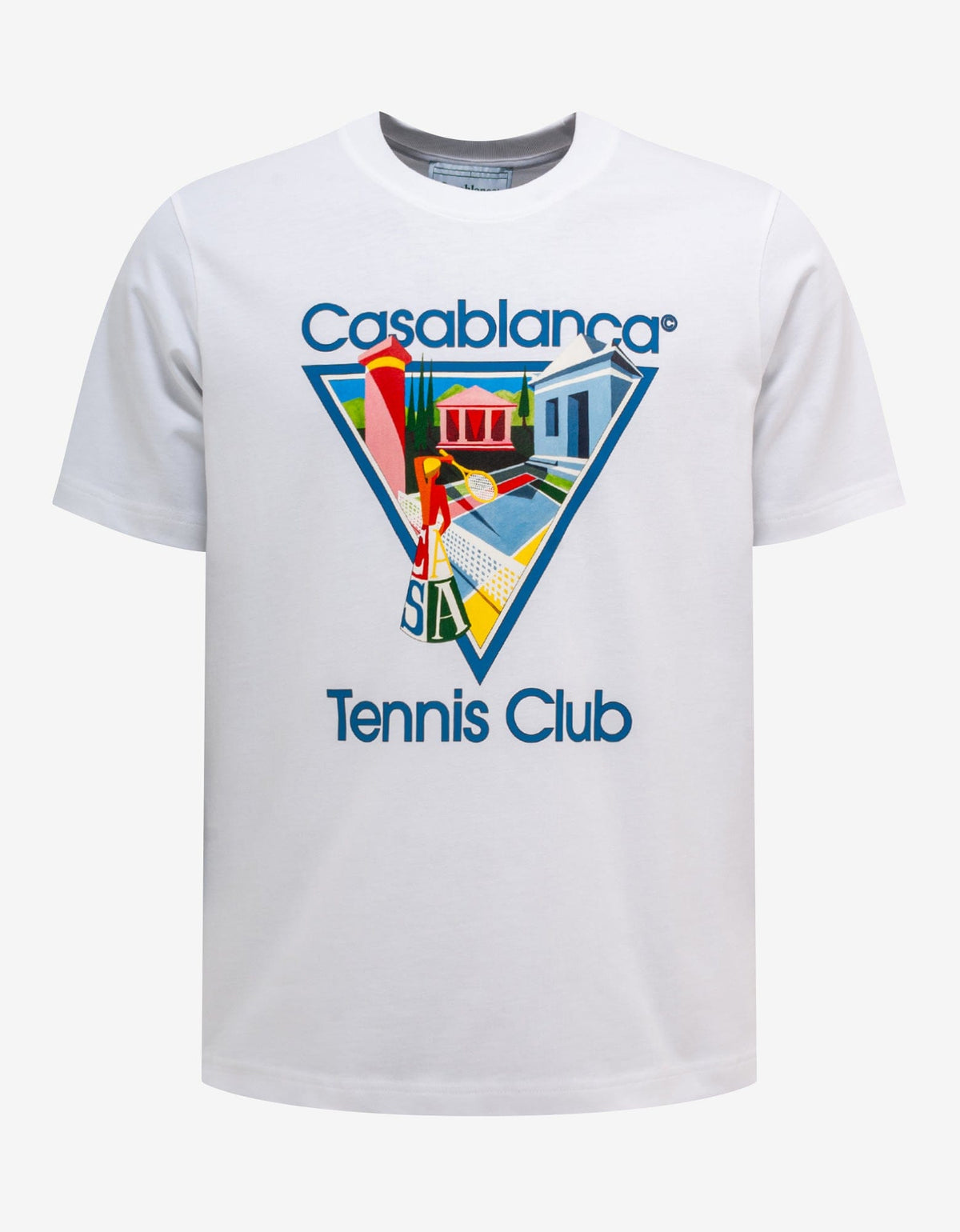 Casablanca White La Joueuse Print T-Shirt