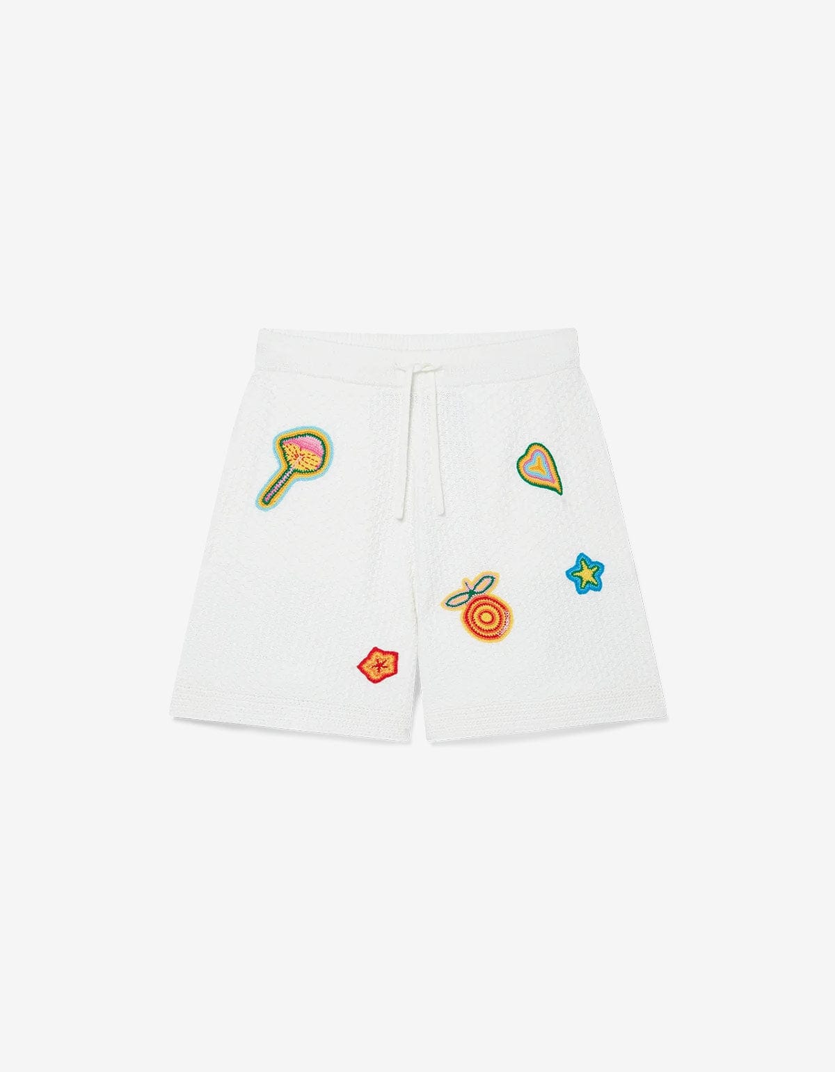 Casablanca White Motif Crochet Shorts