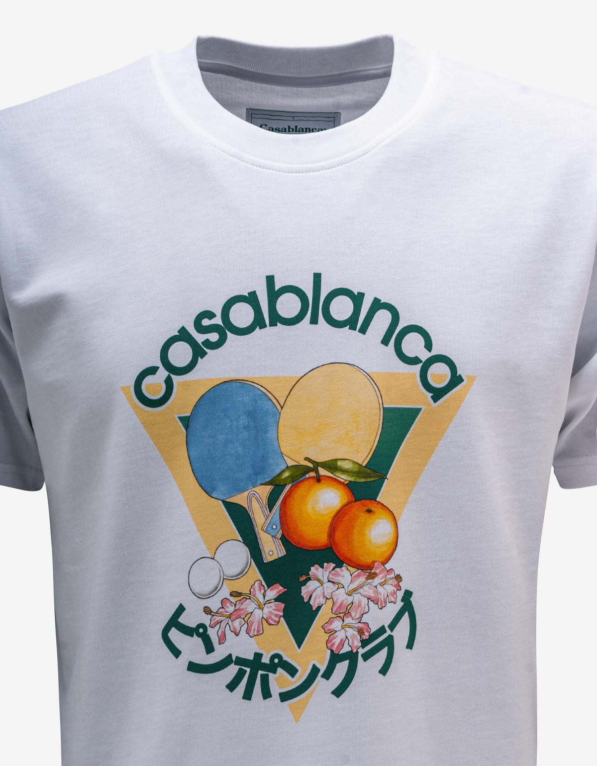 Casablanca White Ping Pong Club Print T-Shirt