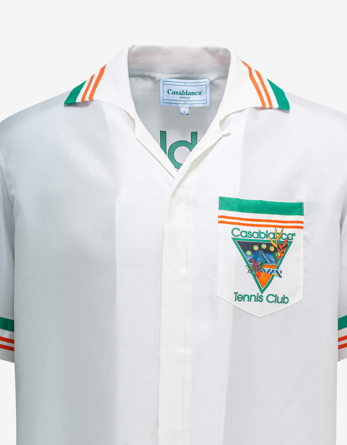 Casablanca White Tennis Club Icon Silk Shirt