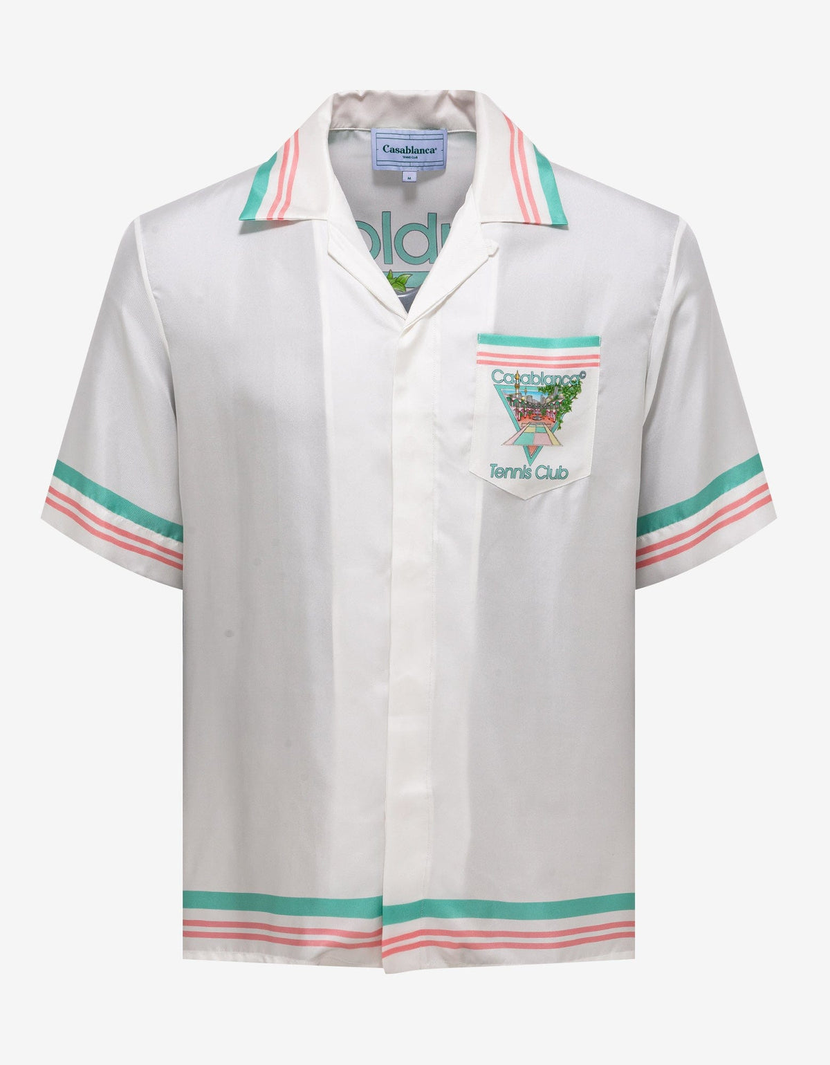 Casablanca White Tennis Club Pastelle Camp Shirt