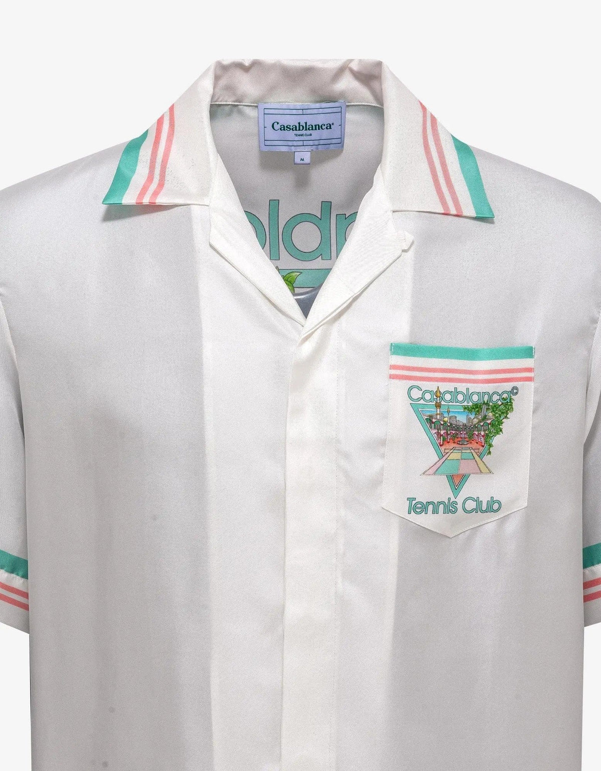 Casablanca White Tennis Club Pastelle Camp Shirt
