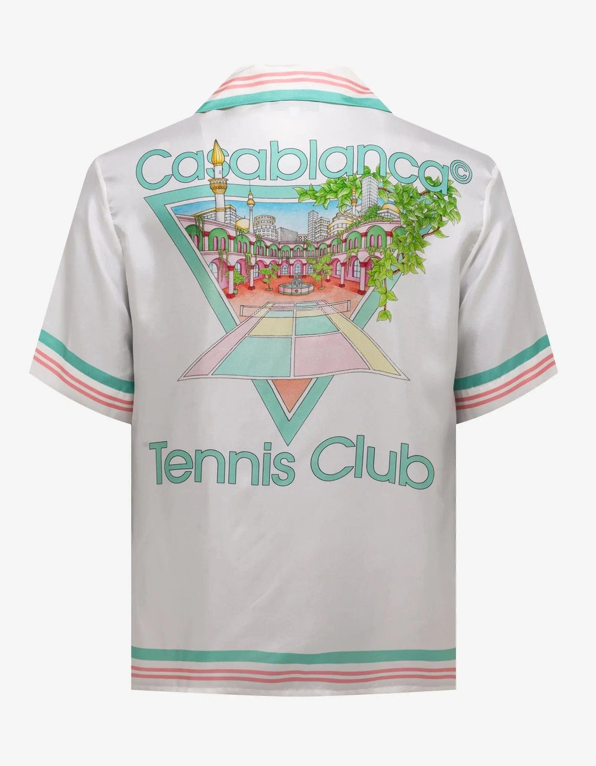 Casablanca White Tennis Club Pastelle Camp Shirt