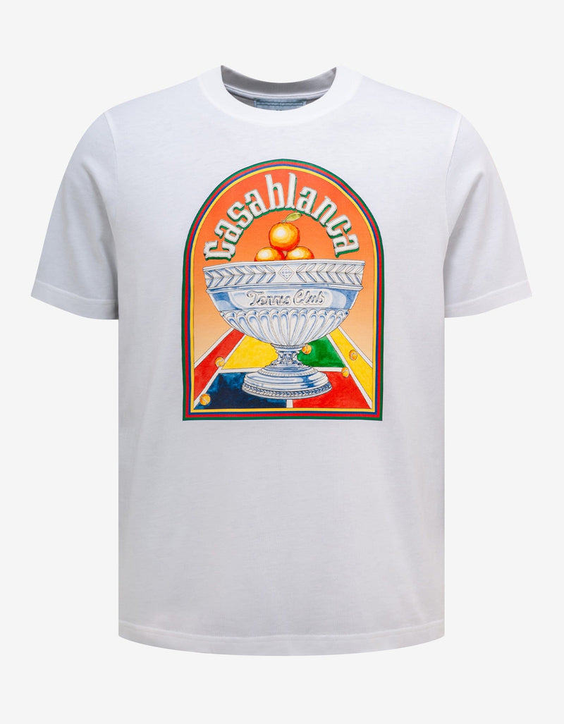 Casablanca White Terrain D'Orange Print T-Shirt