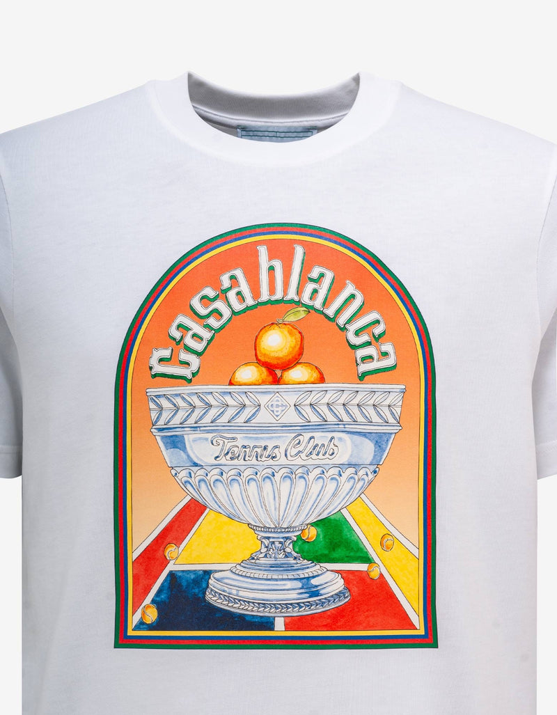 Casablanca White Terrain D'Orange Print T-Shirt