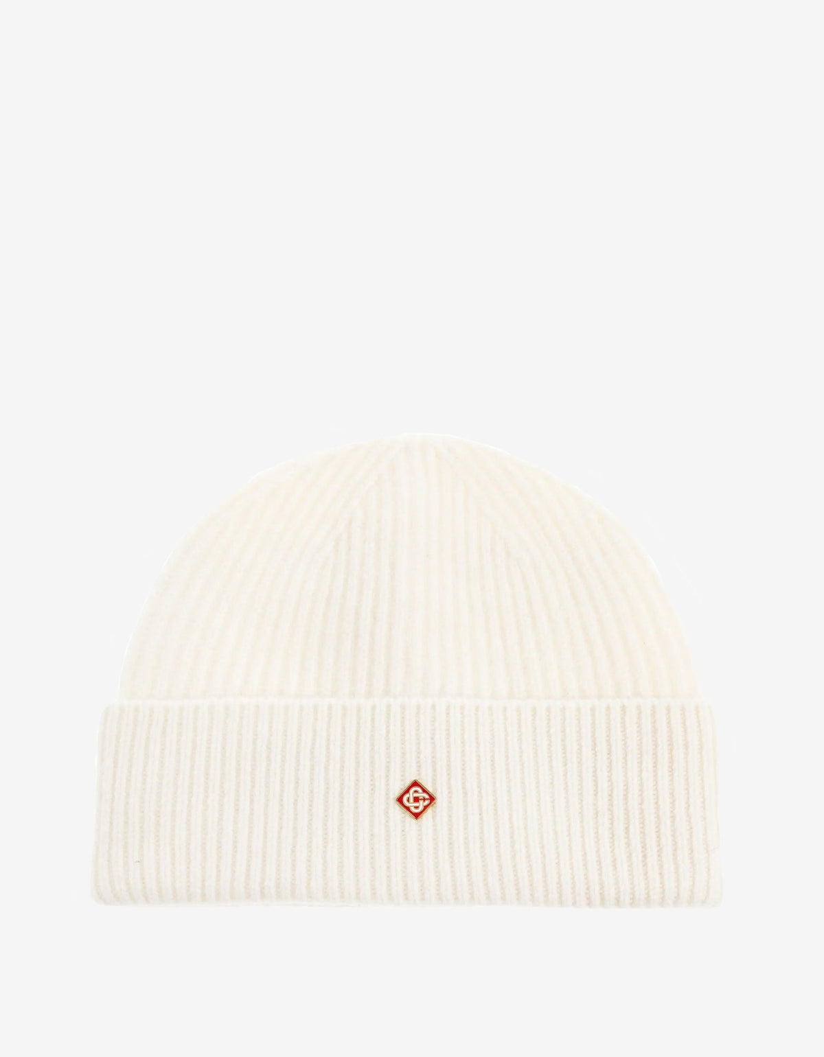 Casablanca White Cardigan Wool Beanie