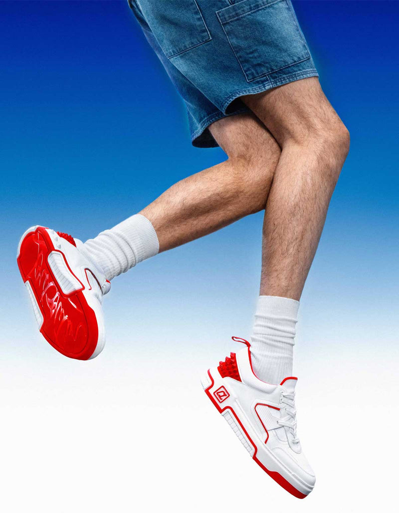 Chrisitian Louboutin Astroloubi White Red Trainers – Zoo Fashions