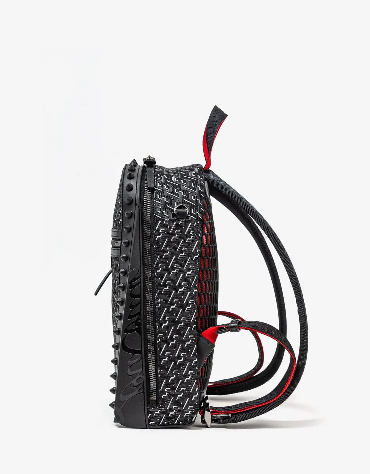 christian louboutin mini backpack Christian Louboutin Backparis Small Black Techno CL Backpack – mens designer fashion London – Zoo Fashions