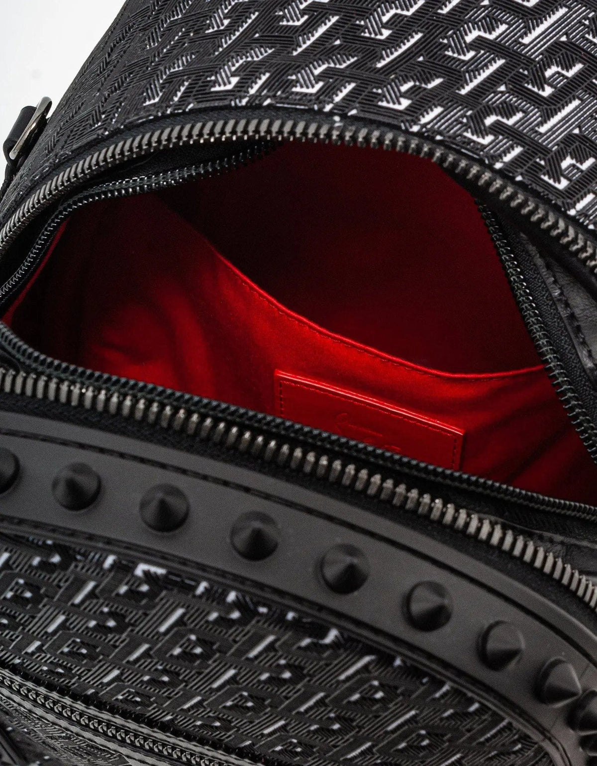 christian louboutin mini backpack Christian Louboutin Backparis Small Black Techno CL Backpack – mens designer fashion London – Zoo Fashions