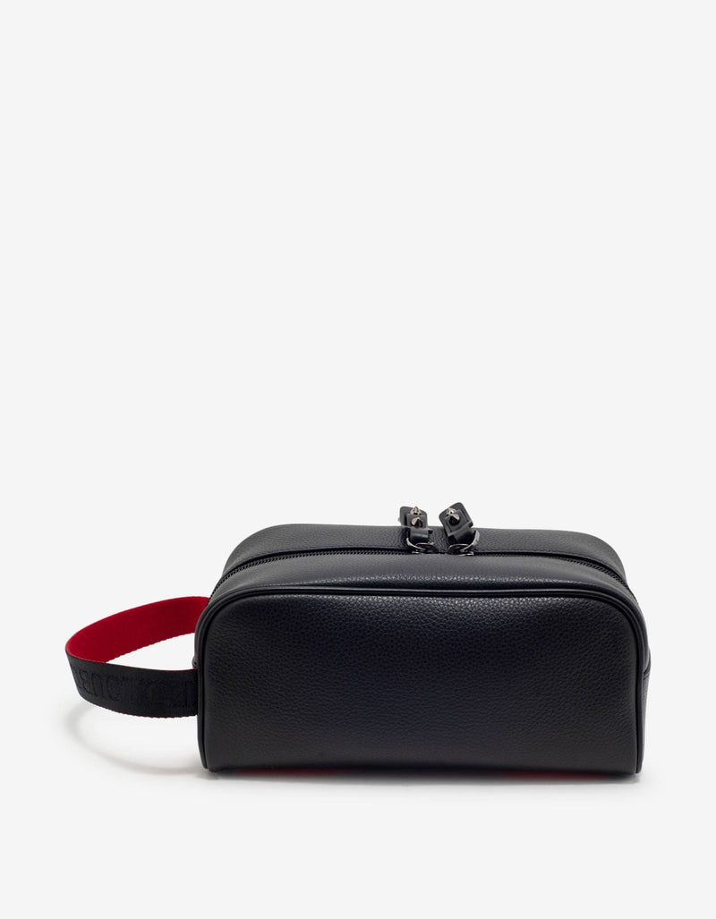 Christian Louboutin Blaster Black Grain Leather Travel Case
