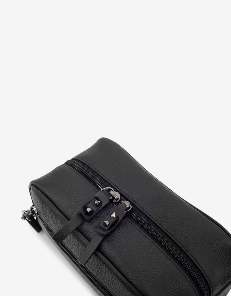 Christian Louboutin Blaster Black Grain Leather Travel Case