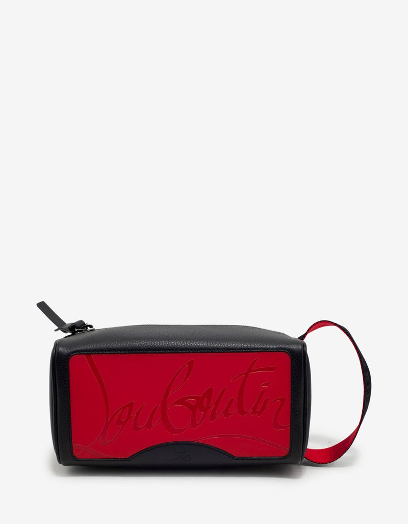 Christian Louboutin Blaster Black Grain Leather Travel Case