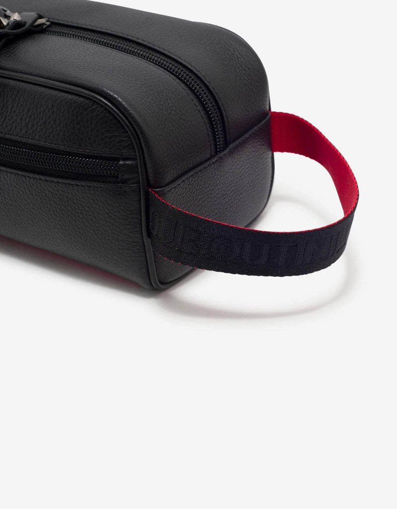 Christian Louboutin Blaster Black Grain Leather Travel Case