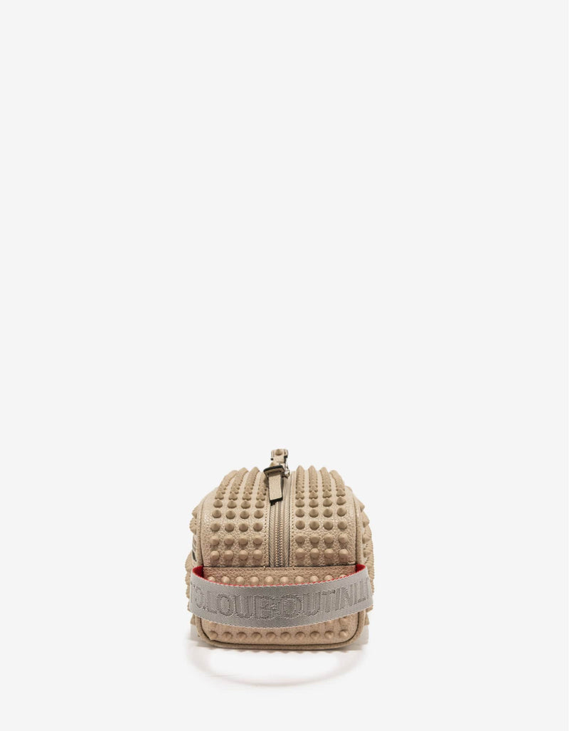 Christian Louboutin Blaster Spikes Beige Leather Travel Case