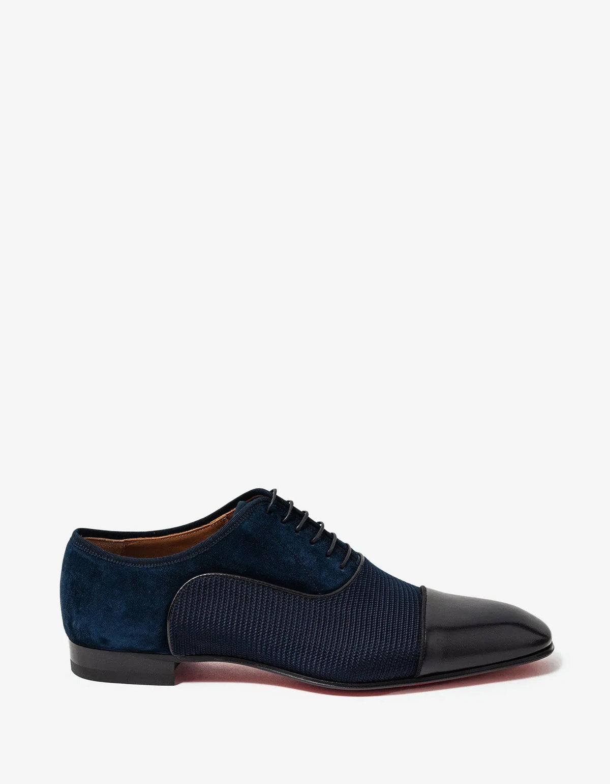 Christian Louboutin Blue Black Greggo Orlato Flat Oxford Shoes Zoo Fashions