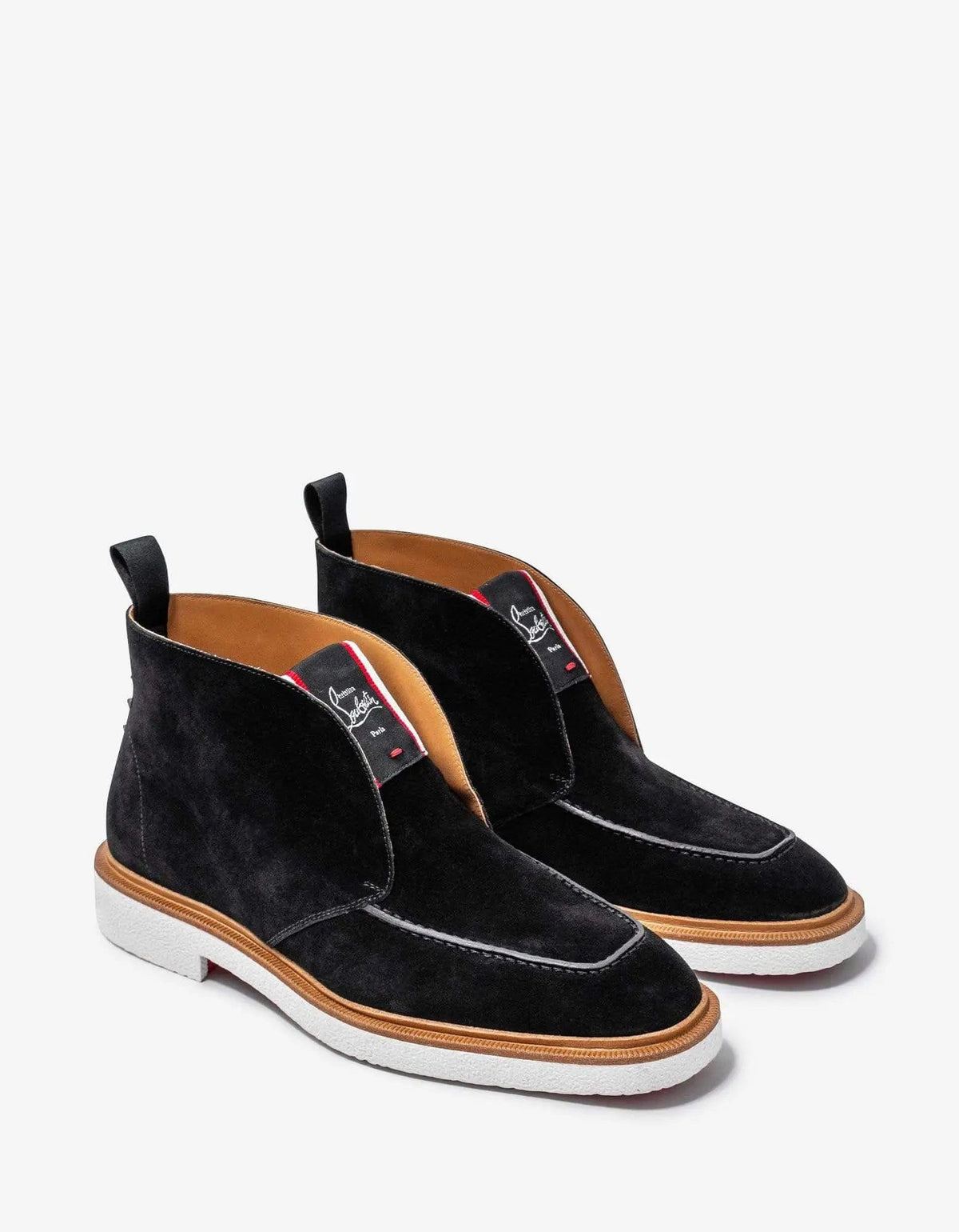 Christian Louboutin Citycrepe Black Suede Ankle Boots Zoo Fashions