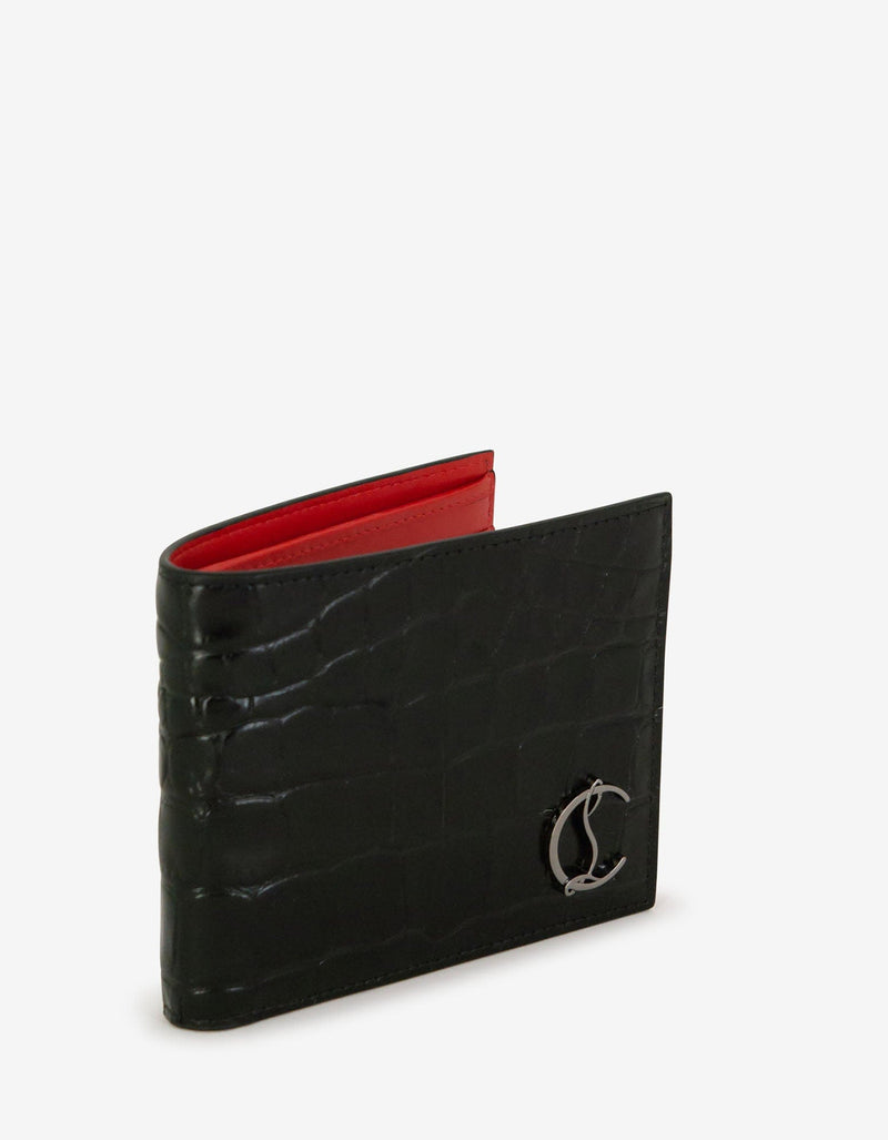 Christian Louboutin Coolcard Alligator Embossed Leather Billfold Wallet
