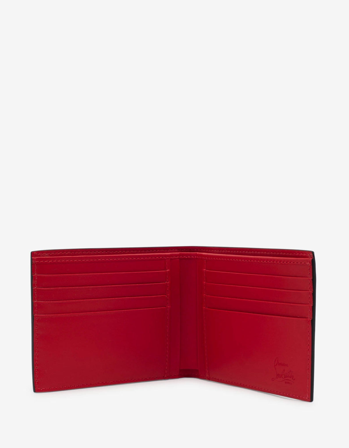 Christian Louboutin Coolcard Sneakers Sole Black & Red Billfold Wallet