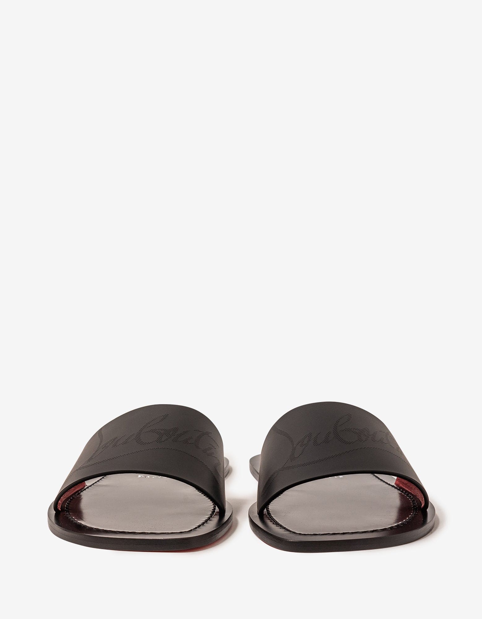 Louis vuitton red bottom slides hotsell