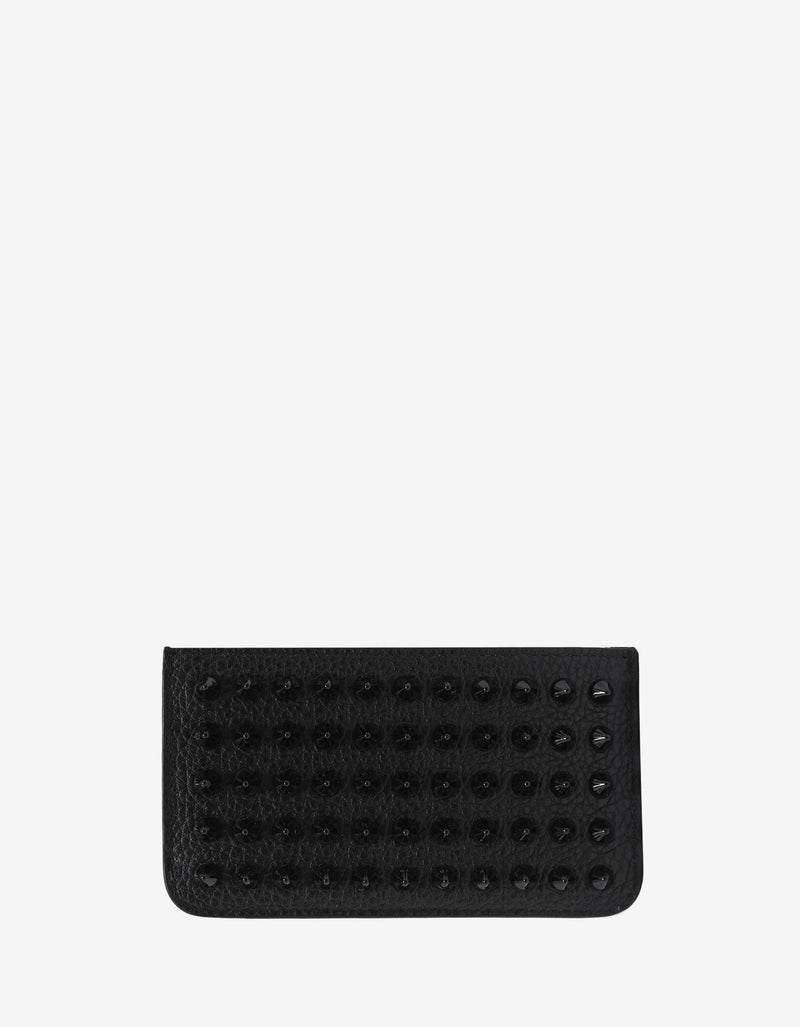 Christian Louboutin - Credilou Black Leather Spikes Card Holder -