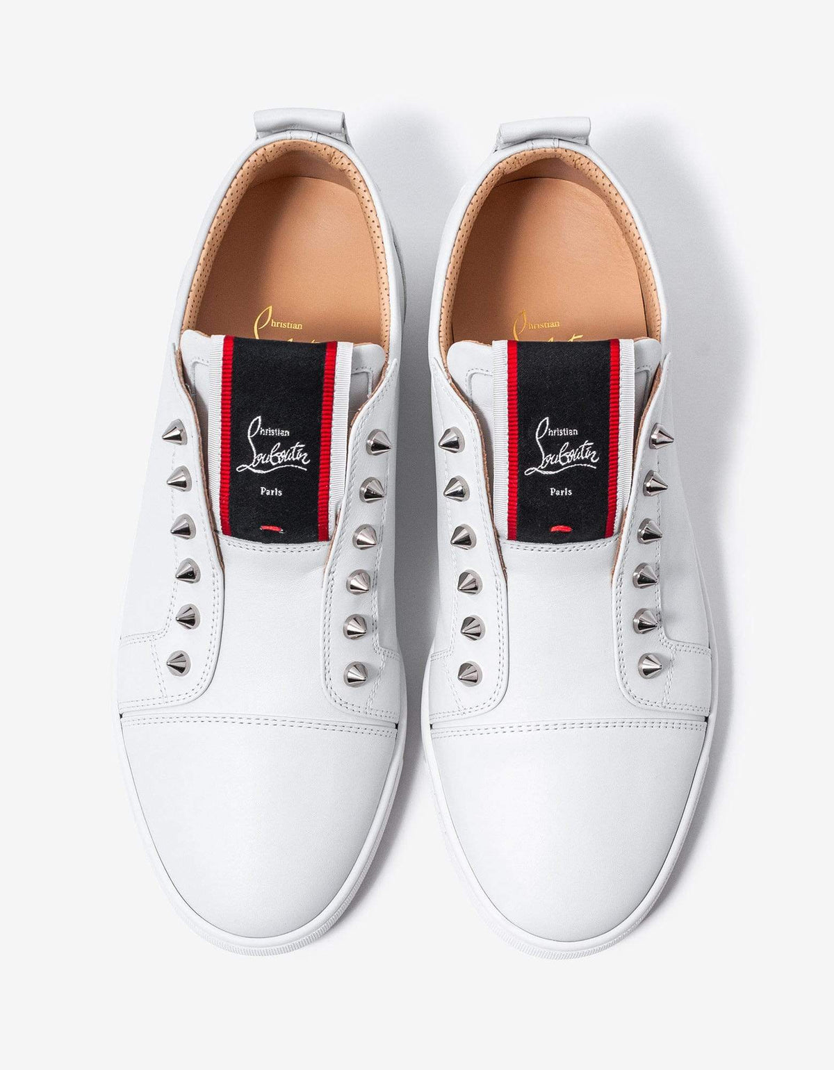 Christian Louboutin F.A.V Fique A Vontade Low Top White Leather Sneakers Sz 43 Christian Louboutin F.A.V Fique A Vontade Low Top White Leather Sneakers Sz 43