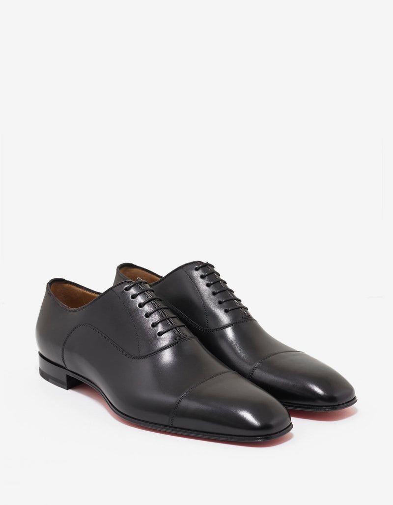 Christian Louboutin Greggo Black Leather Oxford Shoes -