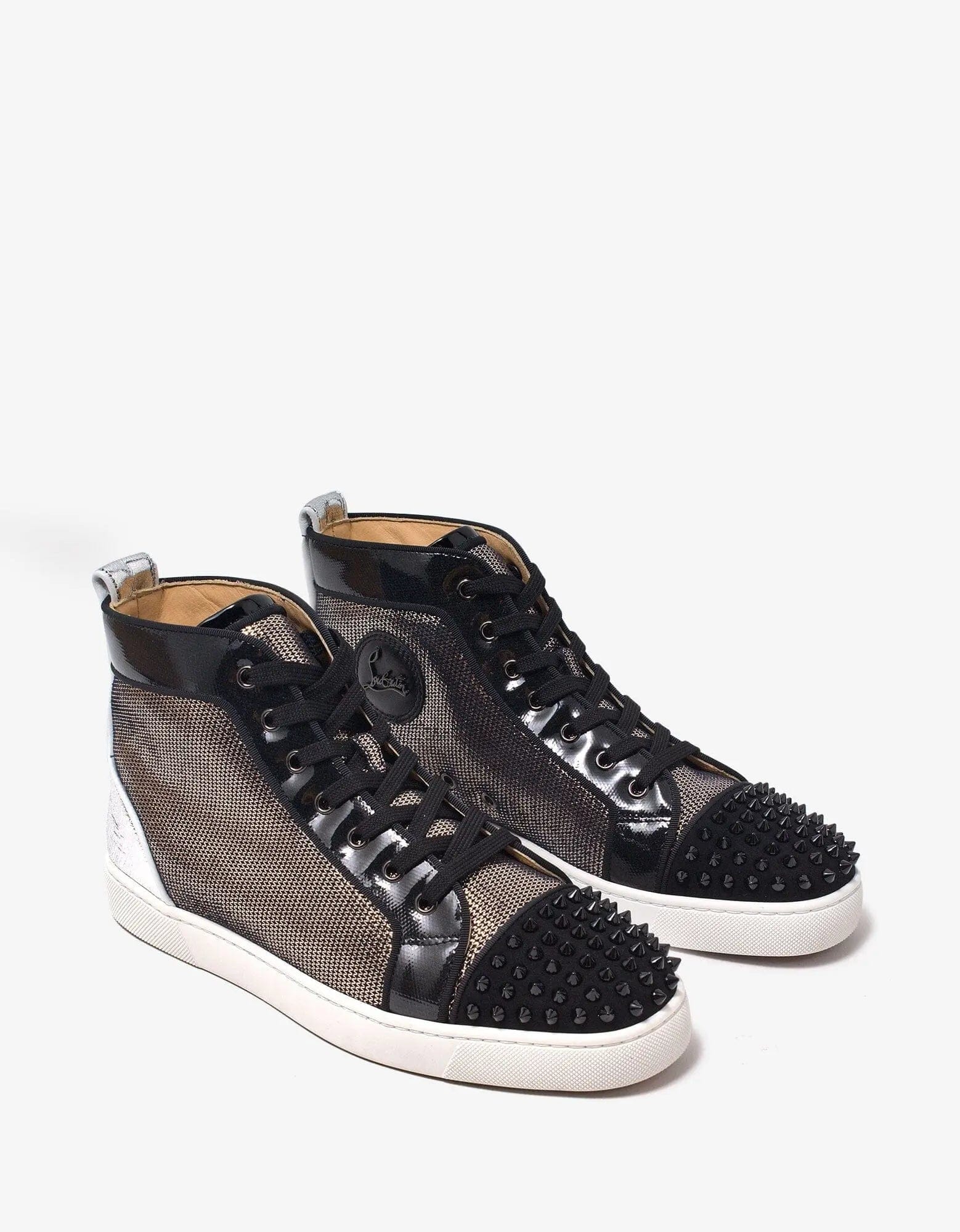 【Christian Louboutin】 Lou Spikes Orlatoスニーカー Christian Louboutin Lou Spikes Orlato Flat High Top Sneakers