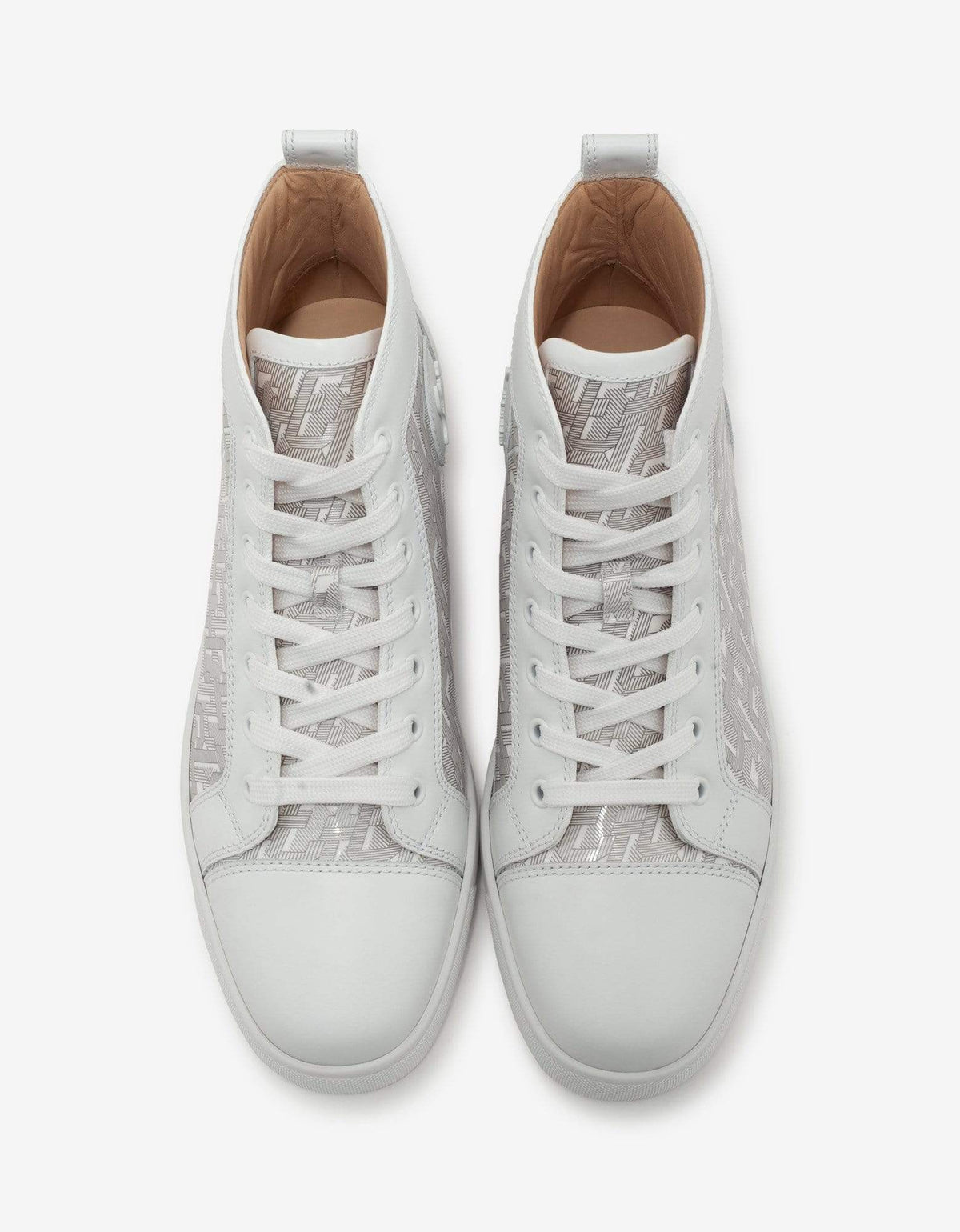 Christian Louboutin Louis CL Motif White High Top Trainers