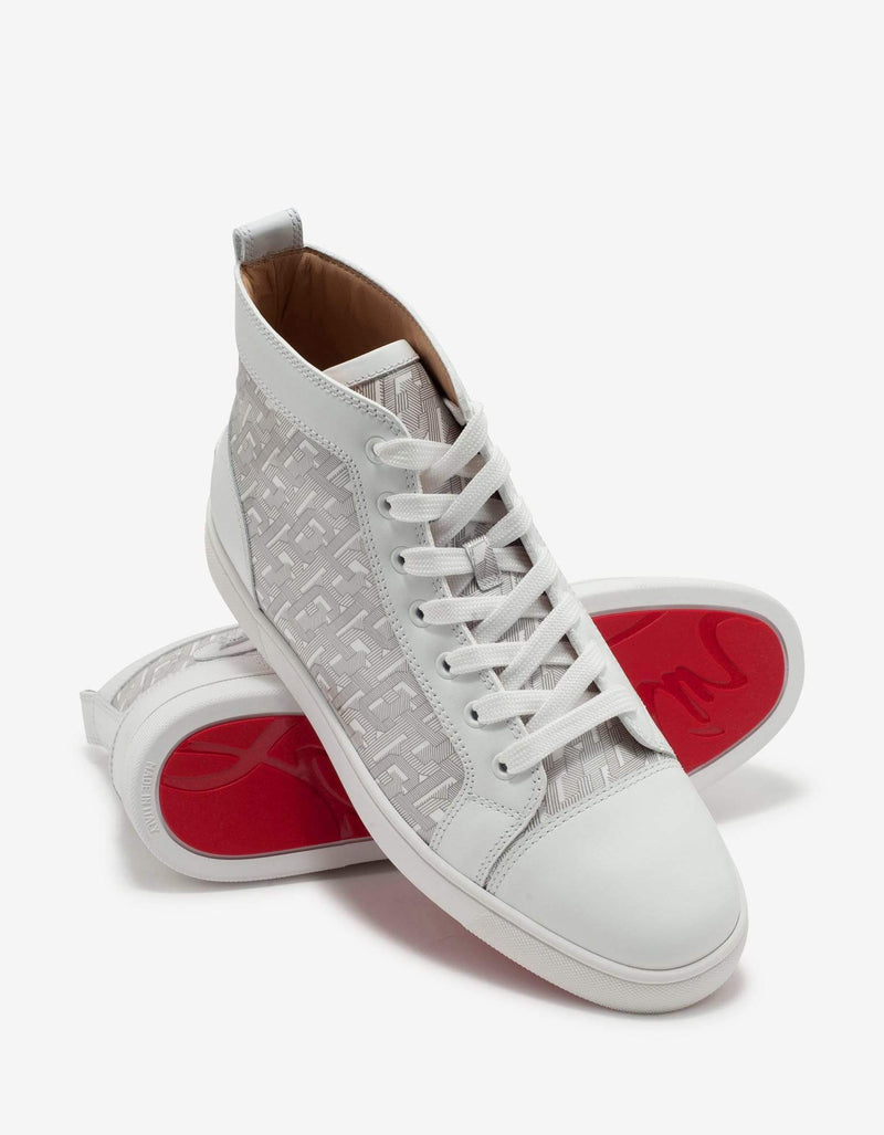 Christian Louboutin Louis CL Motif White High Top Trainers