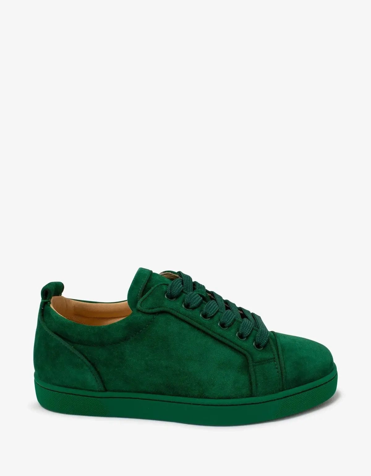 Christian Louboutin Louis Junior Orlato Green Suede Trainers Zoo Fashions