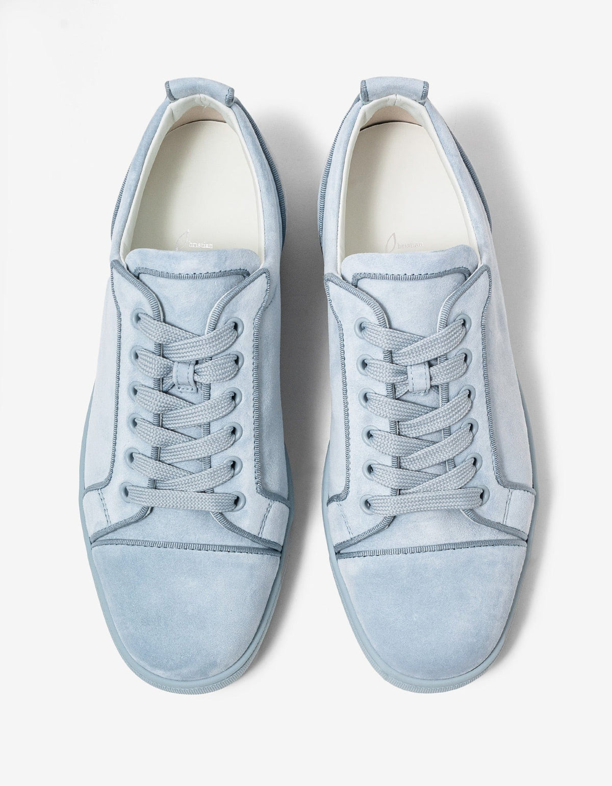Christian Louboutin Louis Junior Orlato Paseo Blue Suede Trainers