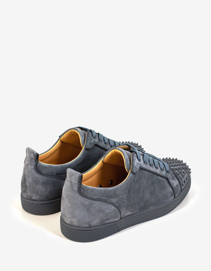 Christian Louboutin Louis Junior Spikes Orlato Islande Grey Suede Trainers