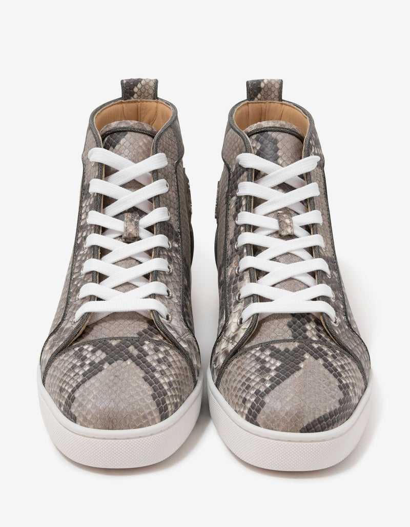 Christian Louboutin Louis Orlato Python Leather High Top Trainers